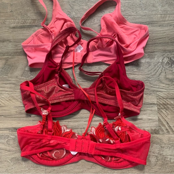 Victoria Secret 3 Vintage y2K Underwire Bras Shimmer Sheer Lace - Picture 8 of 14